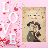 Quirky Retro Vintage Valentine's Day Feestdagenkaart