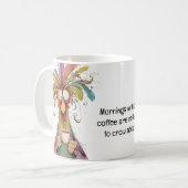 Quirky Rooster Coffee Humor Koffiemok (Voorkant links)