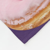Quirky roze gelaagde donuts Pattern Paars Fleece Deken (Hoek)