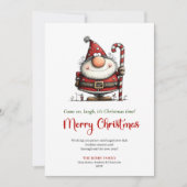 Quirky Santa Cartoon Funny Christmas Greeting Card Feestdagenkaart (Voorkant)