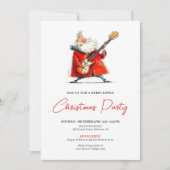 Quirky Santa Claus Funny Office Christmas Invite Kaart (Voorkant)
