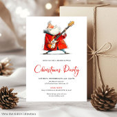 Quirky Santa Claus Funny Office Christmas Invite Kaart
