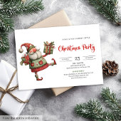 Quirky Santa Watercolor Kids Celebration Party  Kaart