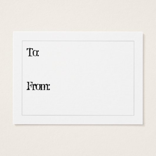 Quirky Say No to Wrapping Baby shower Cadeaukaart Visitekaartje (Achterkant)