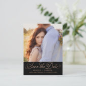 Quirky script EDITABLE COLOR Save the Date Briefkaart (Staand voorkant)