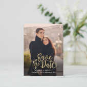 Quirky script EDITABLE COLOR Save the Date Briefkaart (Staand voorkant)