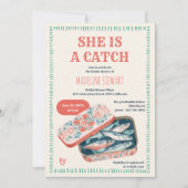 Quirky She Is A Catch Sardine Social Bridal Shower Kaart (Voorkant)