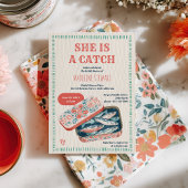 Quirky She Is A Catch Sardine Social Bridal Shower Kaart