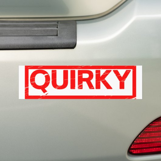 Quirky Stamp Bumpersticker (Op auto)