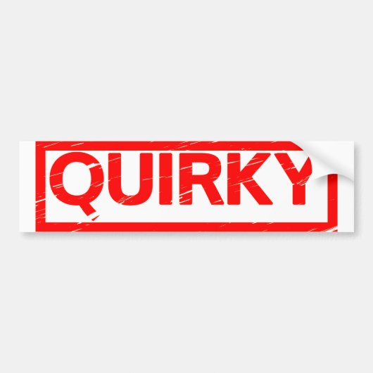 Quirky Stamp Bumpersticker (Voorkant)