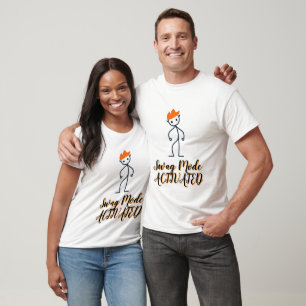 Quirky Stick Figuur met Pet T-shirt