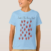 Quirky Strawberry Pattern Boy T-Shirt (Voorkant)