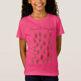 Quirky Strawberry Pattern Girls T-Shirt