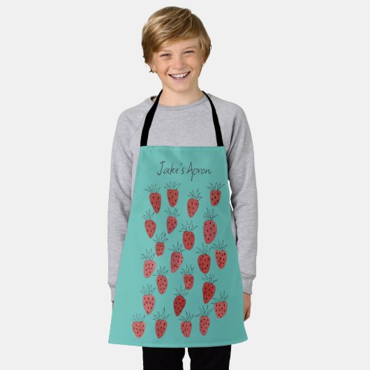 Quirky Strawberry Pattern Schort (Gedragen)