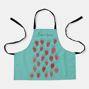 Quirky Strawberry Pattern Schort