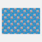 Quirky Summer Hippo Beach Surf Theme Inpakpapier Vel (Voorkant 2)