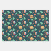 Quirky Summer Hippo Beach Surf Theme Inpakpapier Vel (Voorkant)
