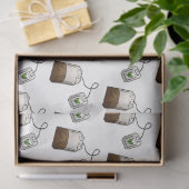 Quirky Tea Bag Pattern Tissuepapier (Geschenk)