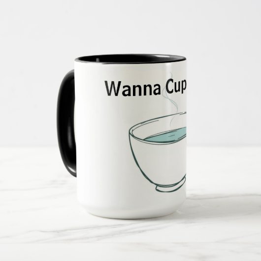 Quirky Tea Time Whimsical Personalized Tea Mok (Voorkant links)