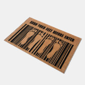 Quirky Toe Print Grappige Voeten Barcode Deurmat (Schuin)