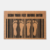 Quirky Toe Print Grappige Voeten Barcode Deurmat (Voorkant)