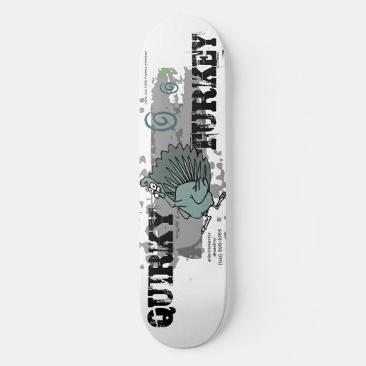 QUIRKY TURKEY Schaats Life Aangepast decennium Persoonlijk Skateboard (Voorkant)