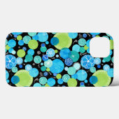Quirky Turquoise Blue Neon Green Emerald Pattern Case-Mate iPhone Case (Achterkant (horizontaal))