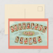 Quirky Vintage Postcard From  London  Briefkaart (Voorkant / Achterkant)