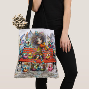 Quirky Viool Serenade - ZIE TERUG! Tote Bag