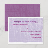 Quirky Vrouw Bat Mitzvah Invitation Reply Kaart (Voorkant / Achterkant)