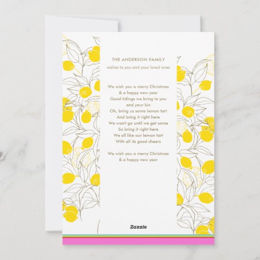 Quirky Waterverf Nutcracker Lost Lemons Feestdagenkaart (Achterkant)