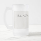 Quirky Whimsical Black Cat Glittery Hallo Prachtig Matglas Bierpul (Links)