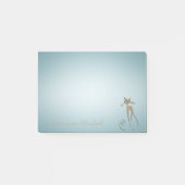 Quirky Whimsical Cat - Gepersonaliseerd Post-it® Notes (Voorkant)