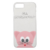 Quirky Whimsical Cat Glittery-Hallo Prachtig Case-Mate iPhone Case (Achterkant)