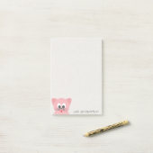 Quirky Whimsical Cat Glittery-Hallo Prachtig Post-it® Notes (Op bureau)