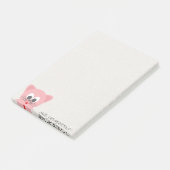 Quirky Whimsical Cat Glittery-Hallo Prachtig Post-it® Notes (Schuin)