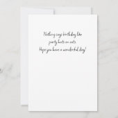 Quirky Whimsical Cat Party Hat Cake Birthday Kaart (Achterkant)