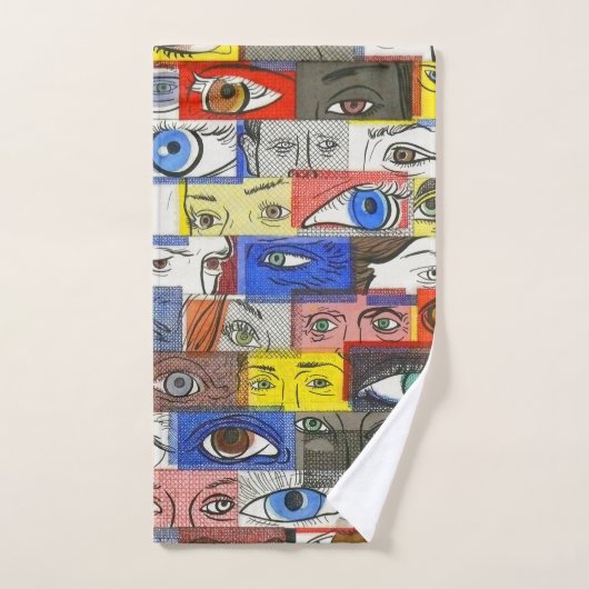 Quirky, Whimsical, Offbeat en Unieke Eyeballen Bad Handdoek (Handdoek)
