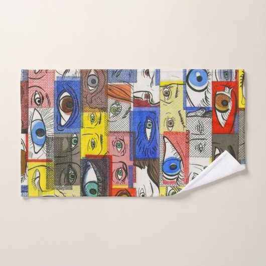 Quirky, Whimsical, Offbeat en Unieke Eyeballen Bad Handdoek (Handdoek)