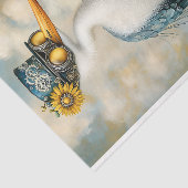 Quirky Whimsy Vogel in Hoed & Vliegerbril BS7 Deco Tissuepapier (Detail)