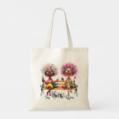 Quirky Wine Ladies Cheers Canvas tas (Achterkant)
