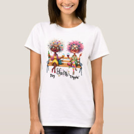 Quirky Wine Ladies Cheers Dames T-shirt