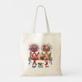 Quirky Wine Ladies Therapy Canvas tas