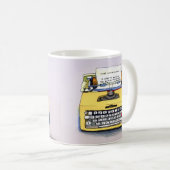 Quirky Yellow Typewriter Koffiemok (Voorkant rechts)