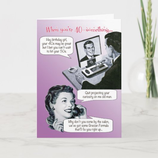 Quit Projecting Your Curiosity Birthday Kaart (Voorkant)