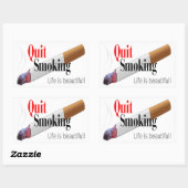 QUIT ROKING RECHTHOEKIGE STICKER (Vel)