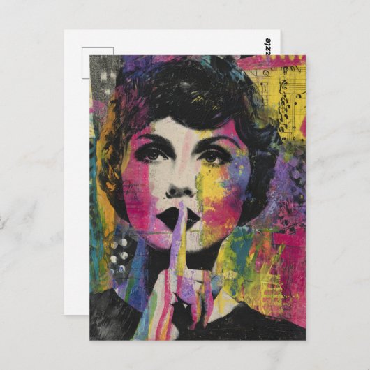 Quite Mixed Media Collage Briefkaart (Voorkant / Achterkant)