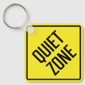 Quite Zone Metal Vierkante Sleutelhanger (Voorkant)