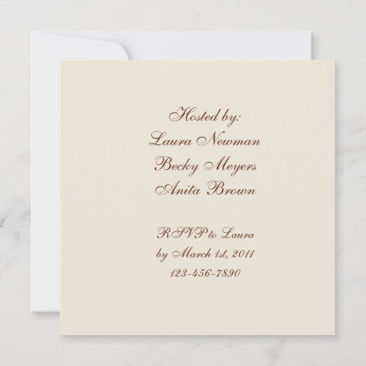 Quited Monkey Baby shower Uitnodiging (Achterkant)