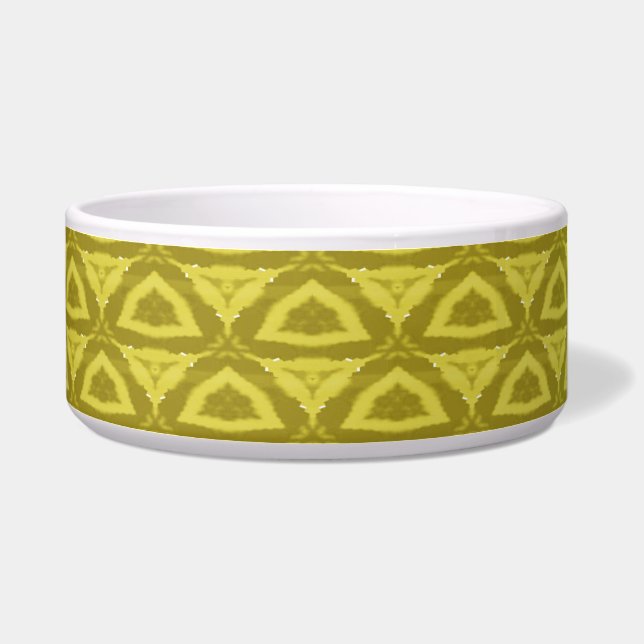 Quited Style Pet Bowl - Design Yellow Voerbakje (Rechts)